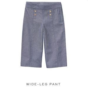 NWT Janie and Jack Chambray Wide Leg Pant